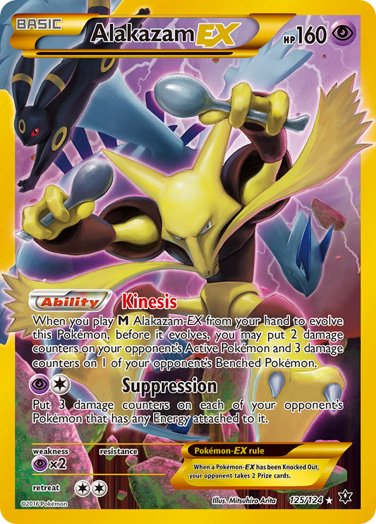 125/124 - Alakazam EX HOLO - Fates Collide - Secret Rare