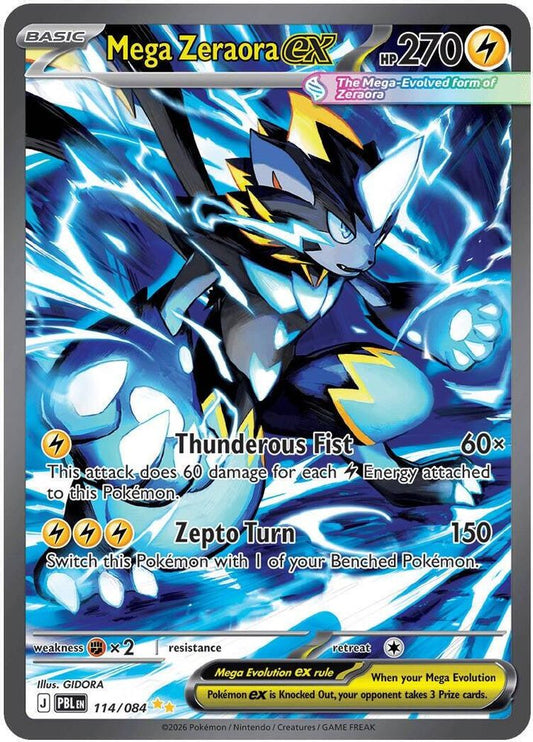 114/084 - Mega Zeraora ex HOLO - Pitch Black - Special Illustration Rare
