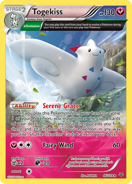 46/108 - Togekiss REVERSE HOLO - Roaring Skies - Rare