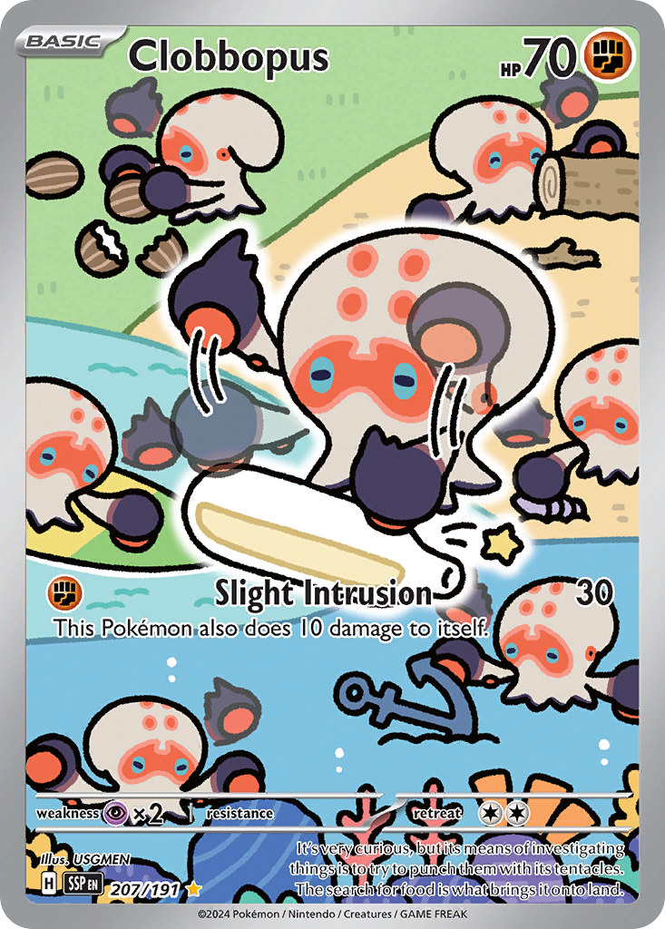 207/191 - Clobbopus HOLO - Surging Sparks - Illustration Rare