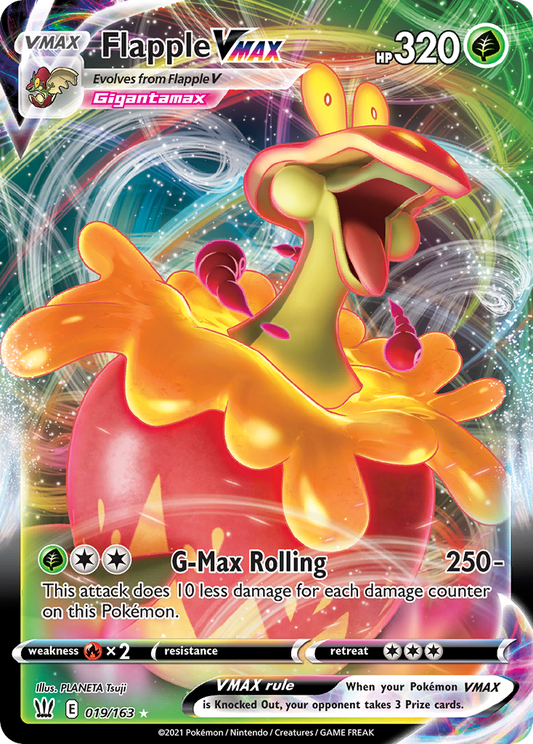 019/163 - Flapple VMAX HOLO - Battle Styles - Ultra Rare