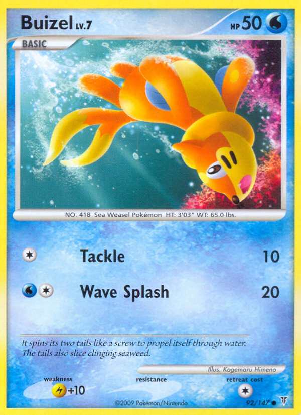 92/147 - Buizel REVERSE HOLO - Supreme Victors - Common