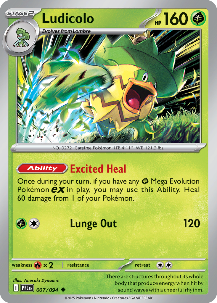 007/094 - Ludicolo - Phantasmal Flames - Uncommon