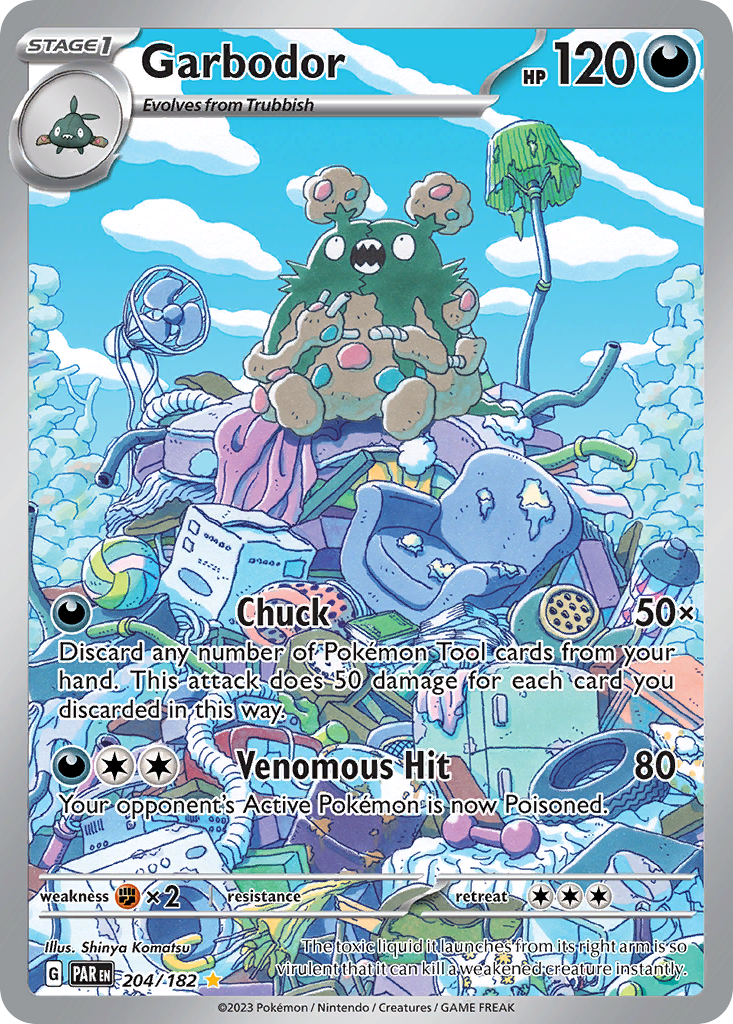 204/182 - Garbodor HOLO - Paradox Rift - Illustration Rare