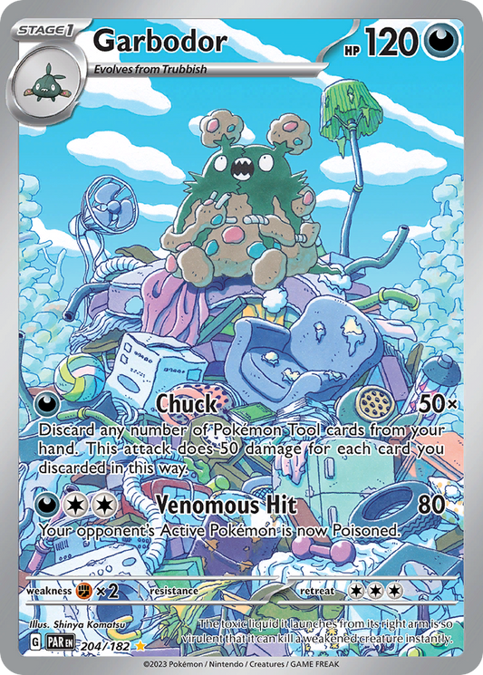 204/182 - Garbodor HOLO - Paradox Rift - Illustration Rare