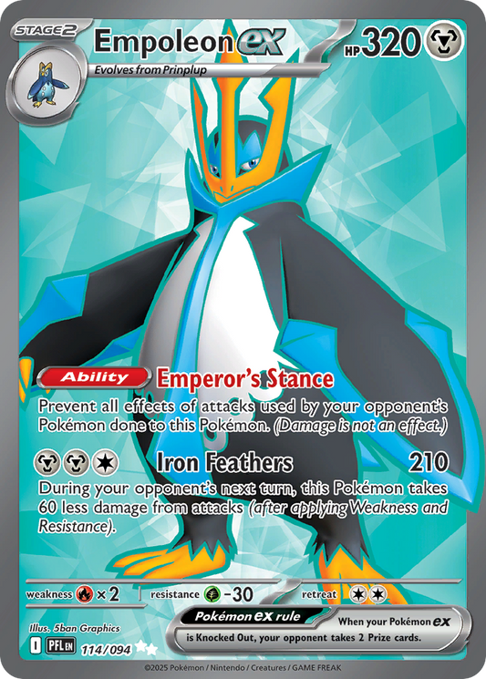 114/094 - Empoleon ex HOLO - Phantasmal Flames - Ultra Rare