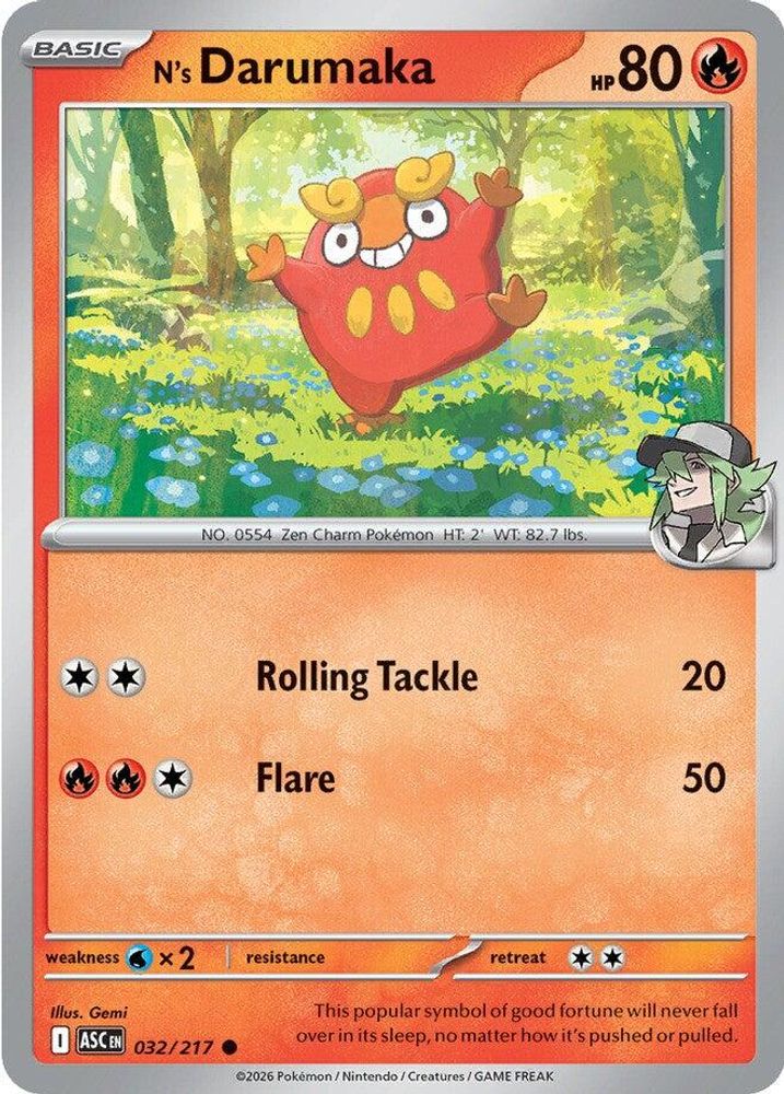 032/217 - N's Darumaka - Ascended Heroes - Common