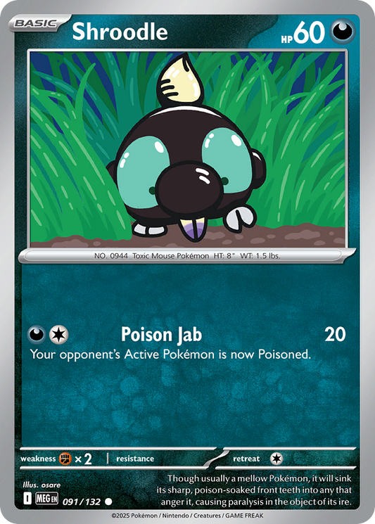 091/132 - Shroodle - Mega Evolution - Common