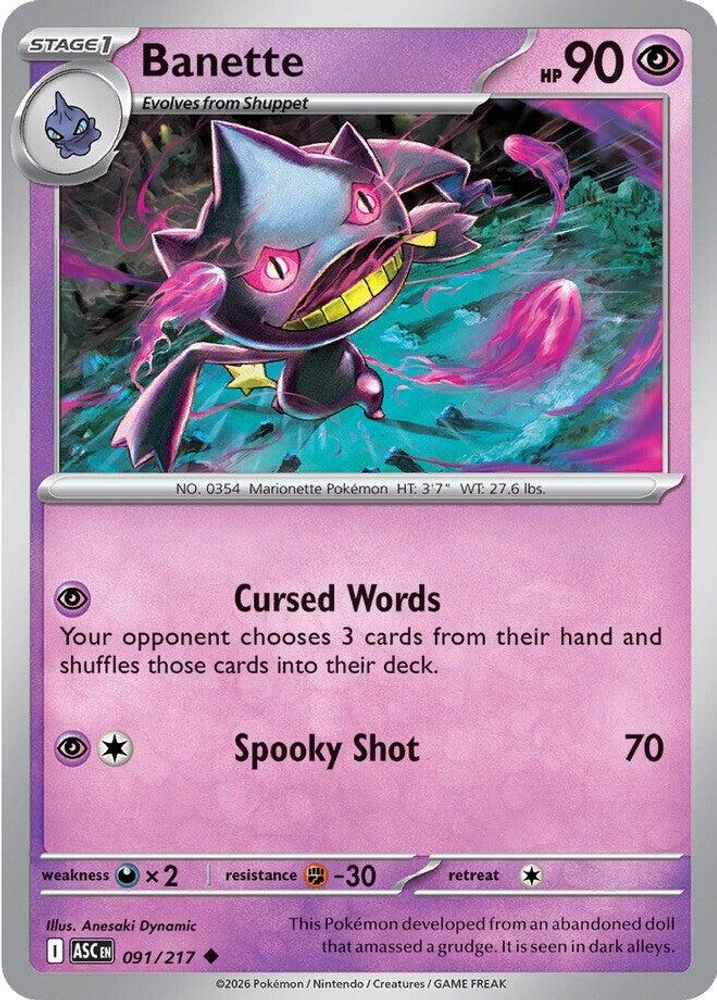 091/217 - Banette - Ascended Heroes - Uncommon