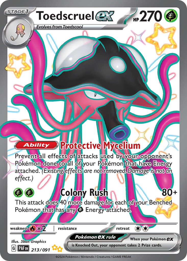 213/091 - Toedscruel ex HOLO - Paldean Fates - Shiny Ultra Rare