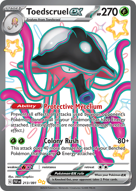 213/091 - Toedscruel ex HOLO - Paldean Fates - Shiny Ultra Rare