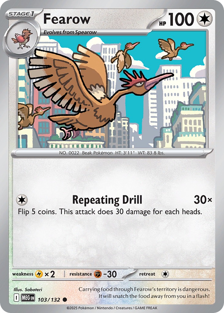 103/132 - Fearow - Mega Evolution - Common