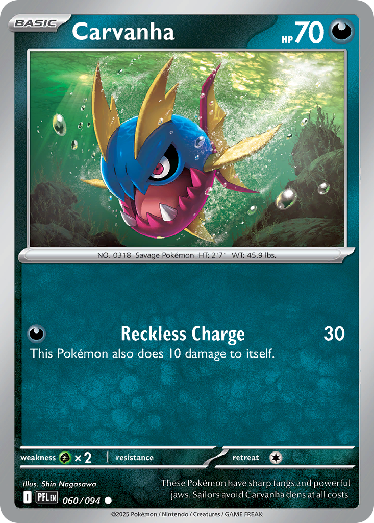 060/094 - Carvanha - Phantasmal Flames - Common