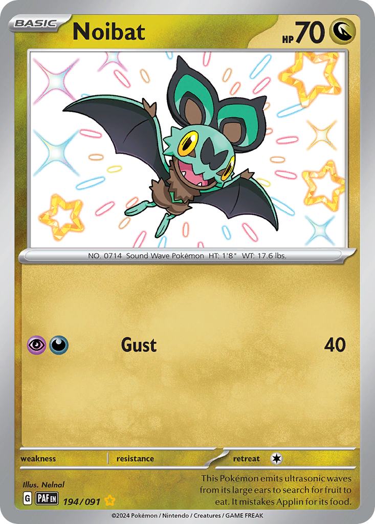 194/091 - Noibat HOLO - Paldean Fates - Shiny Rare