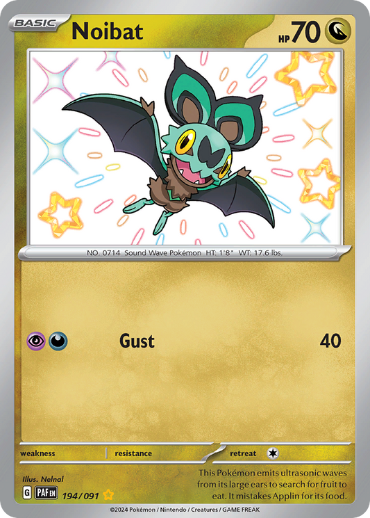 194/091 - Noibat HOLO - Paldean Fates - Shiny Rare