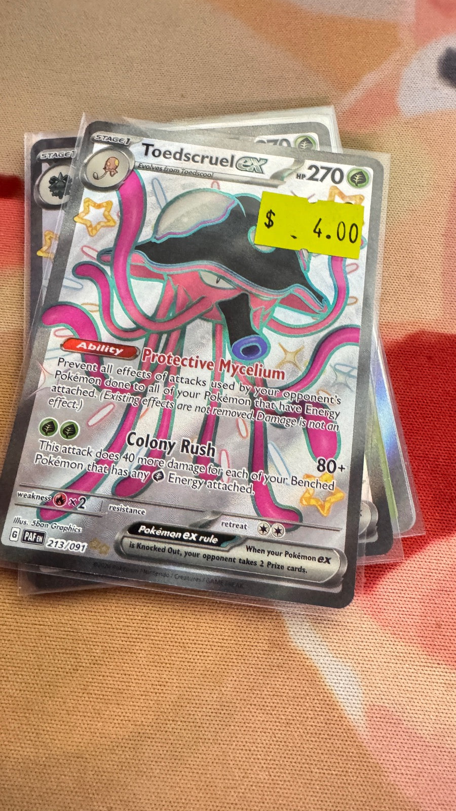 213/091 - Toedscruel ex HOLO - Paldean Fates - Shiny Ultra Rare