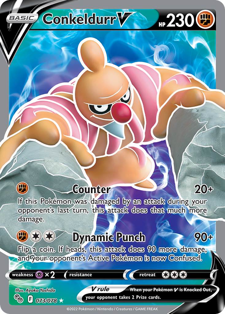 073/078 - Conkeldurr V HOLO - Pokemon GO - Ultra Rare