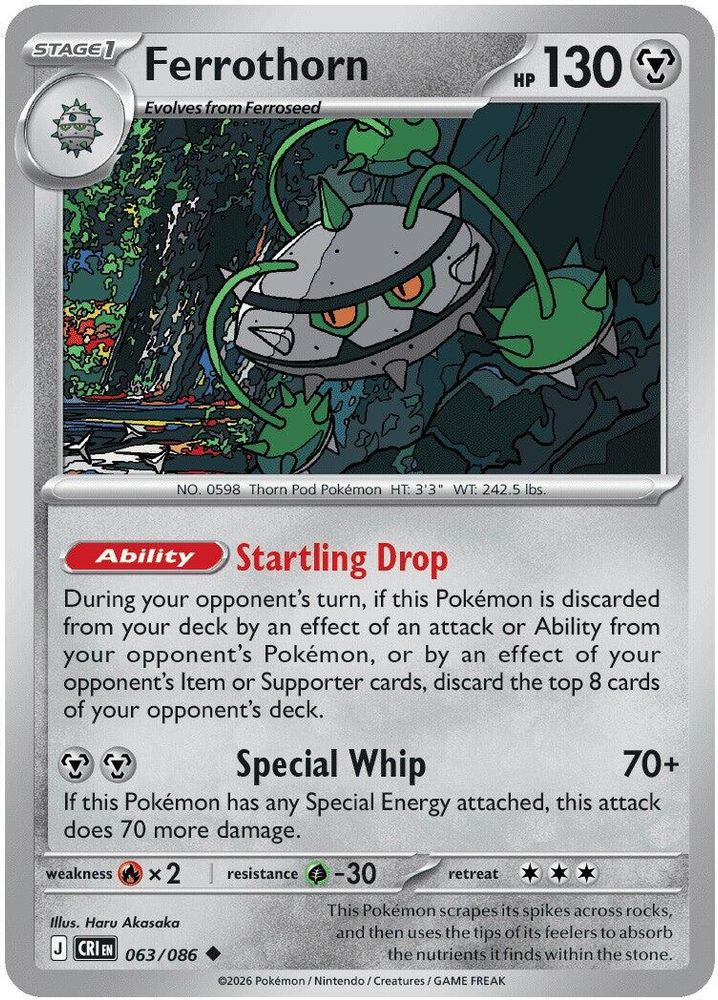 063/086 - Ferrothorn - Chaos Rising - Uncommon
