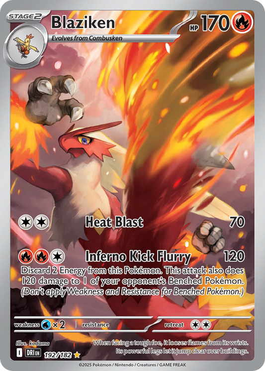 192/182 - Blaziken HOLO - Destined Rivals - Illustration Rare