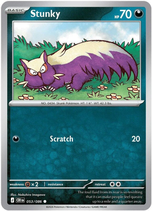 053/086 - Stunky REVERSE HOLO - Chaos Rising - Common