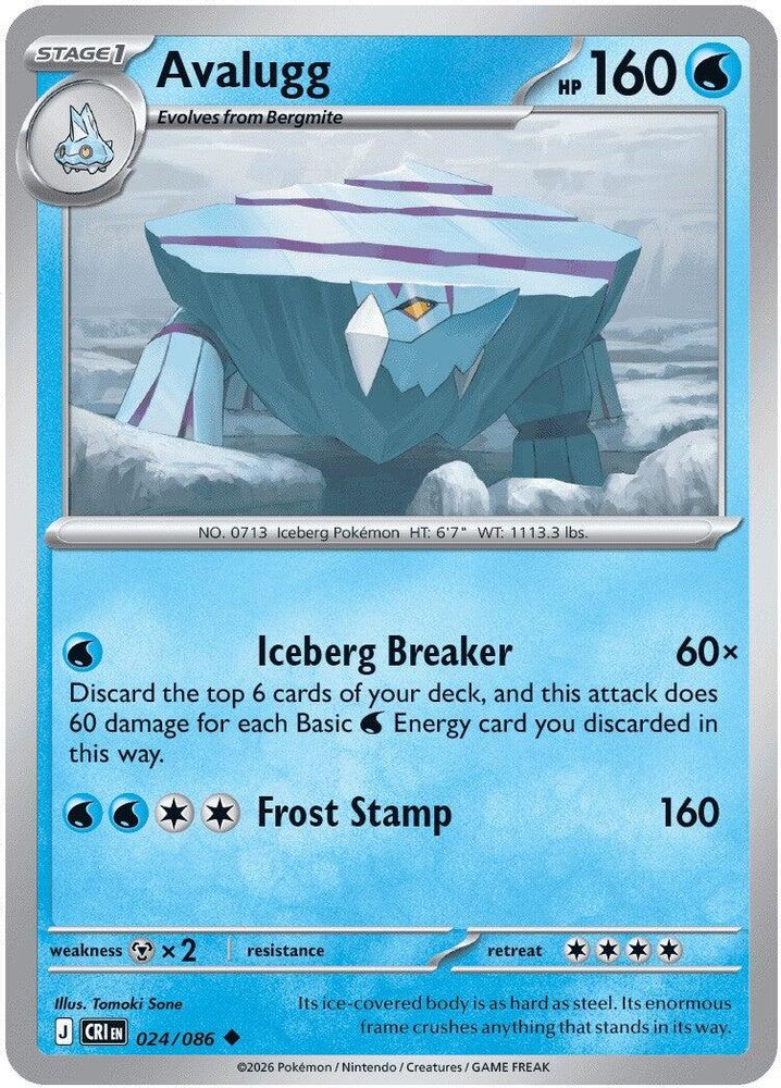 024/086 - Avalugg - Chaos Rising - Uncommon