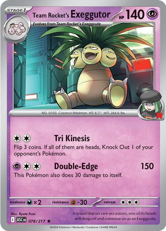 078/217 - Team Rocket's exeggutor - Ascended Heroes - Rare