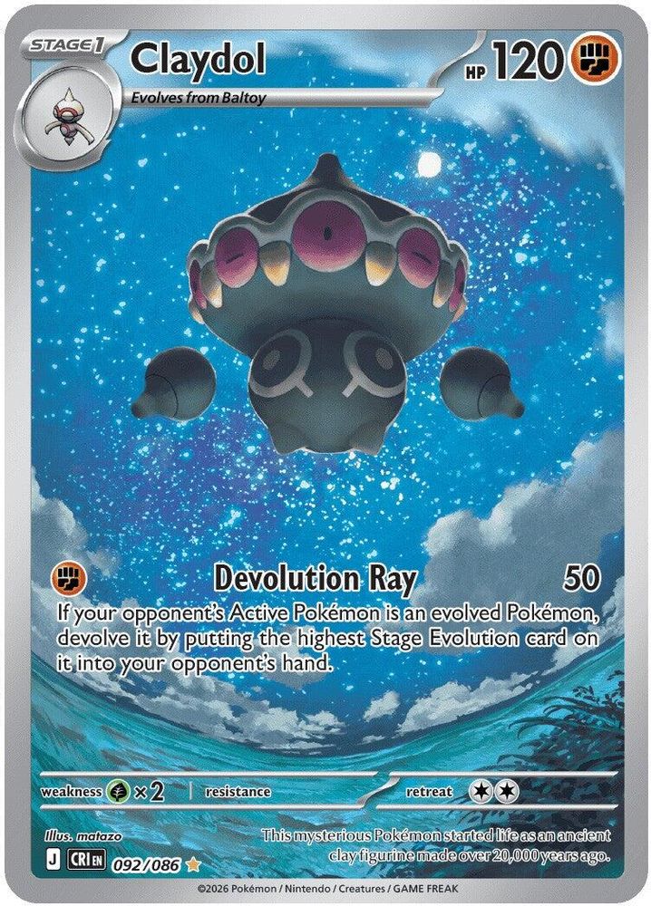 092/086 - Claydol HOLO - Chaos Rising - Illustration Rare