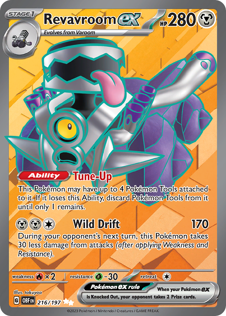 216/197 - Revavroom ex HOLO - Obsidian Flames - Ultra Rare