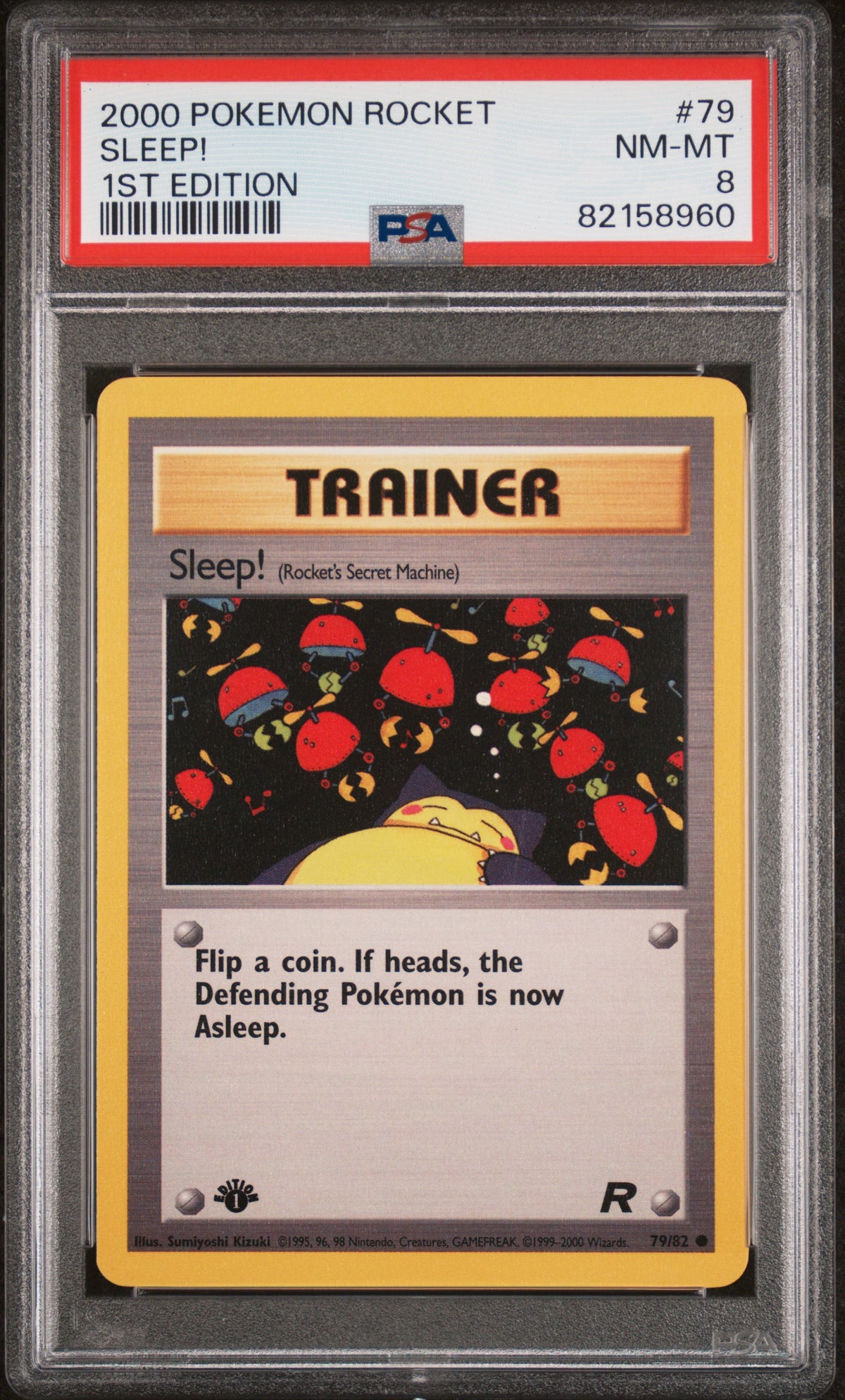 Sleep! 79 1st Edition Rocket Pokemon PSA 8 Nm-Mt