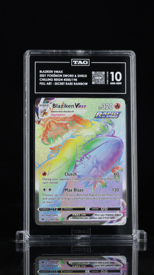 Blaziken Vmax 200/198 Full Art - Secret Rare Pokemon TAG 10 Gem Mint