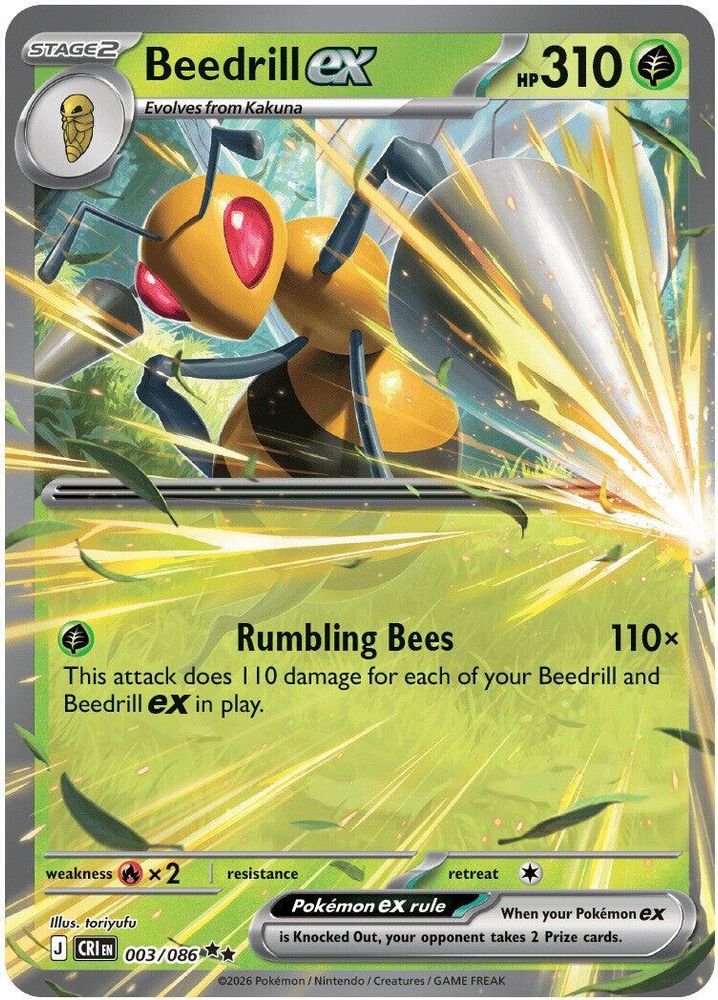 003/086 - Beedrill ex HOLO - Chaos Rising - Double Rare