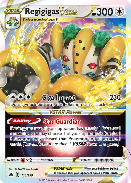 114/159 - Regigigas VSTAR HOLO - Crown Zenith - Ultra Rare