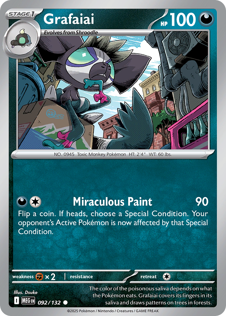 092/132 - Grafaiai - Mega Evolution - Common