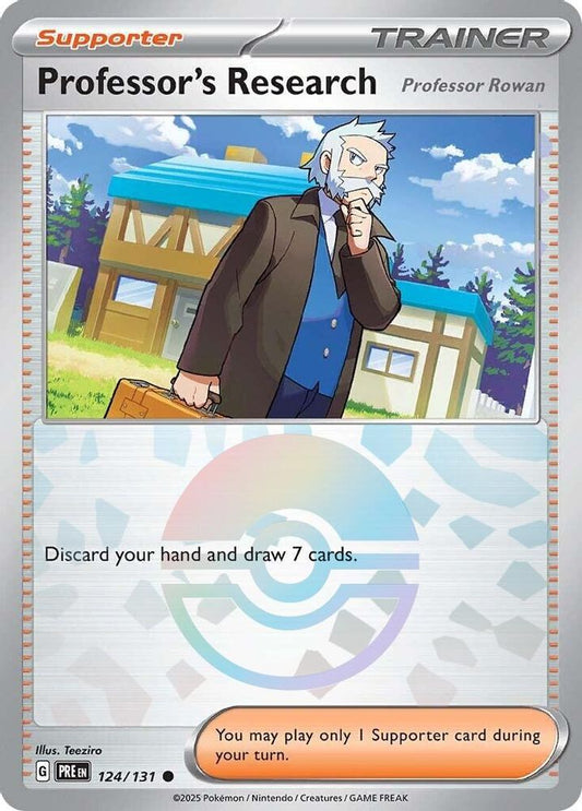 124/131 - Professor's Research (Poke Ball Pattern) HOLO - Prismatic Evolutions