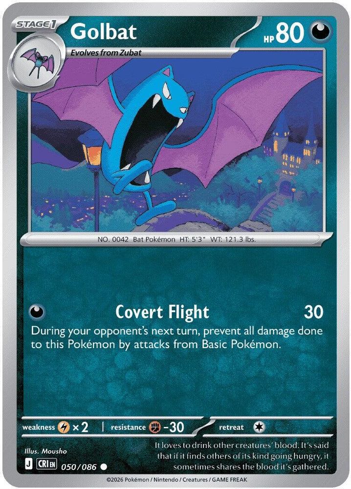 050/086 - Golbat REVERSE HOLO - Chaos Rising - Common
