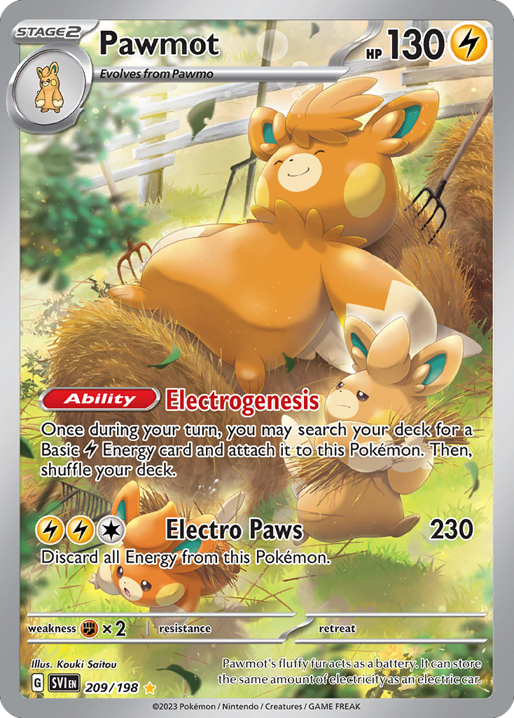 209/198 - Pawmot HOLO - Scarlet & Violet - Illustration Rare