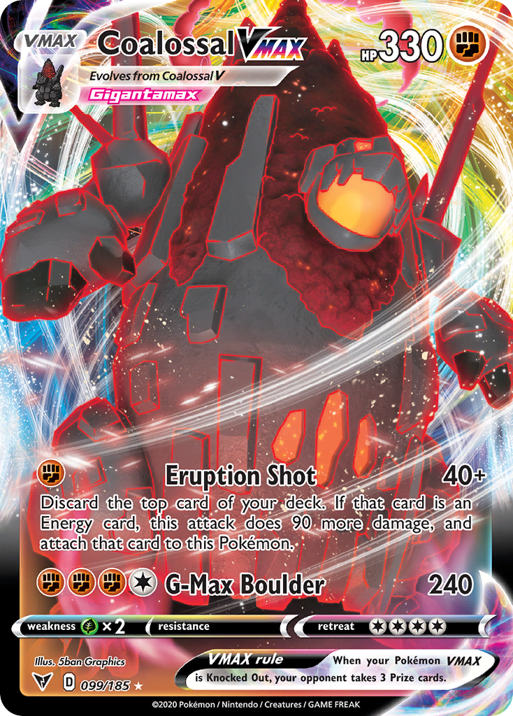 099/185 - Coalossal VMAX HOLO - Vivid Voltage - Ultra Rare