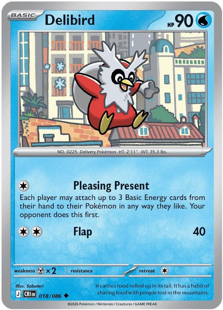 018/086 - Delibird - Chaos Rising - Uncommon