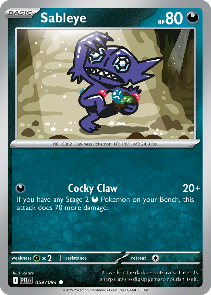 059/094 - Sableye - Phantasmal Flames - Common