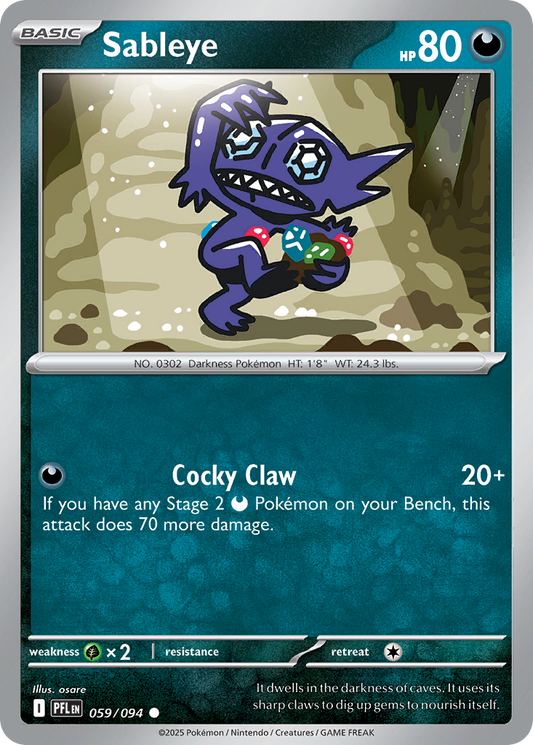 059/094 - Sableye - Phantasmal Flames - Common