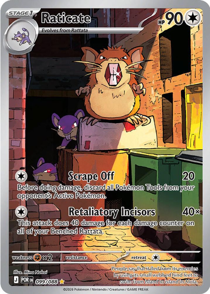 099/088 - Raticate HOLO - Perfect Order - Illustration Rare