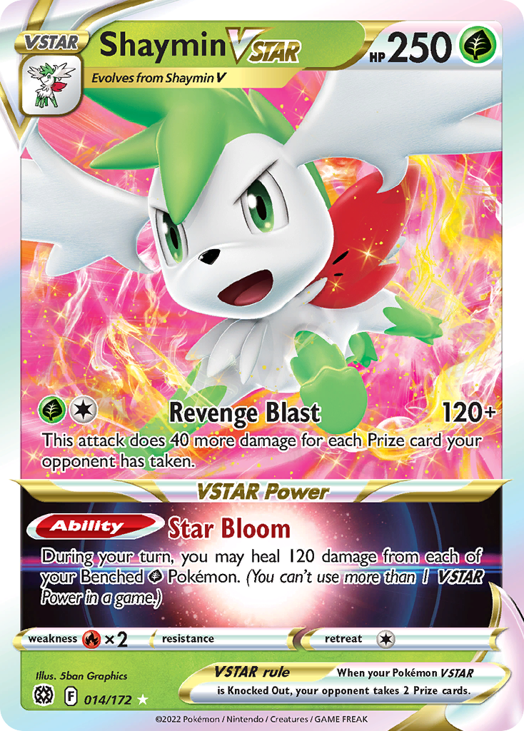 014/172 - Shaymin VSTAR HOLO - Brilliant Stars - Ultra Rare