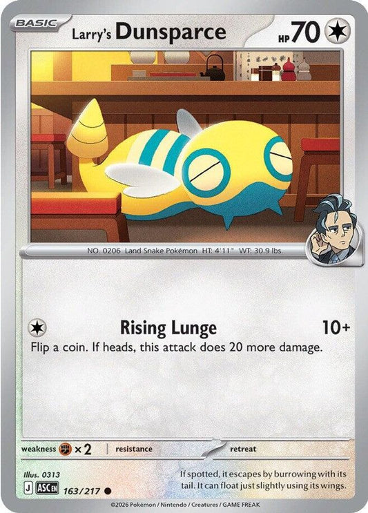 163/217 - Larry's Dunsparce - Ascended Heroes - Common