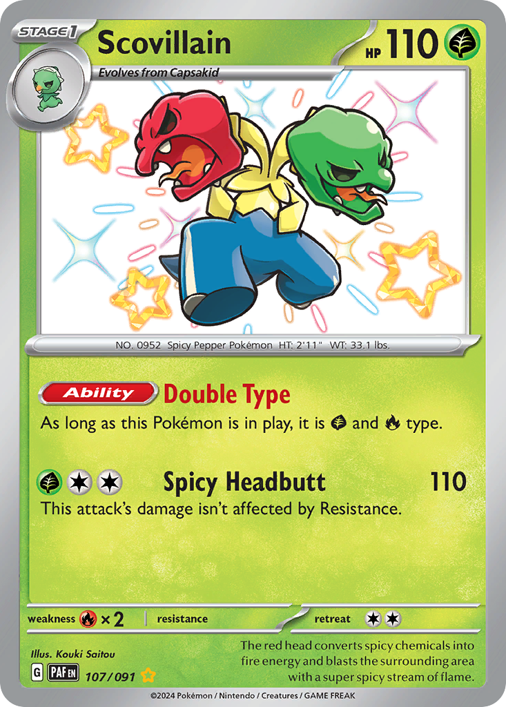 107/091 - Scovillain HOLO - Paldean Fates - Shiny Rare