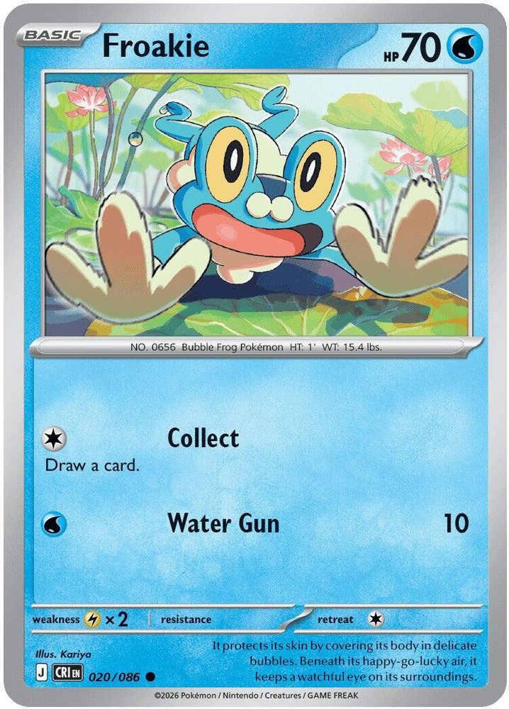 020/086 - Froakie REVERSE HOLO - Chaos Rising - Common