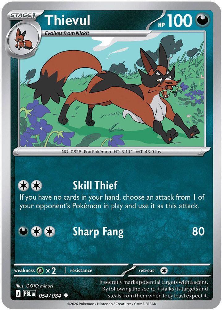 054/084 - Thievul REVERSE HOLO - Pitch Black - Uncommon