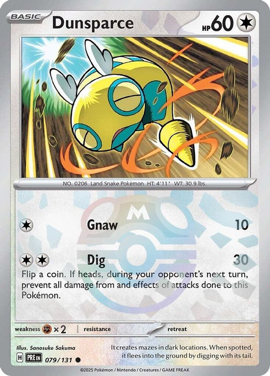 079/131 - Dunsparce (Master Ball Pattern) HOLO - Prismatic Evolutions - Common