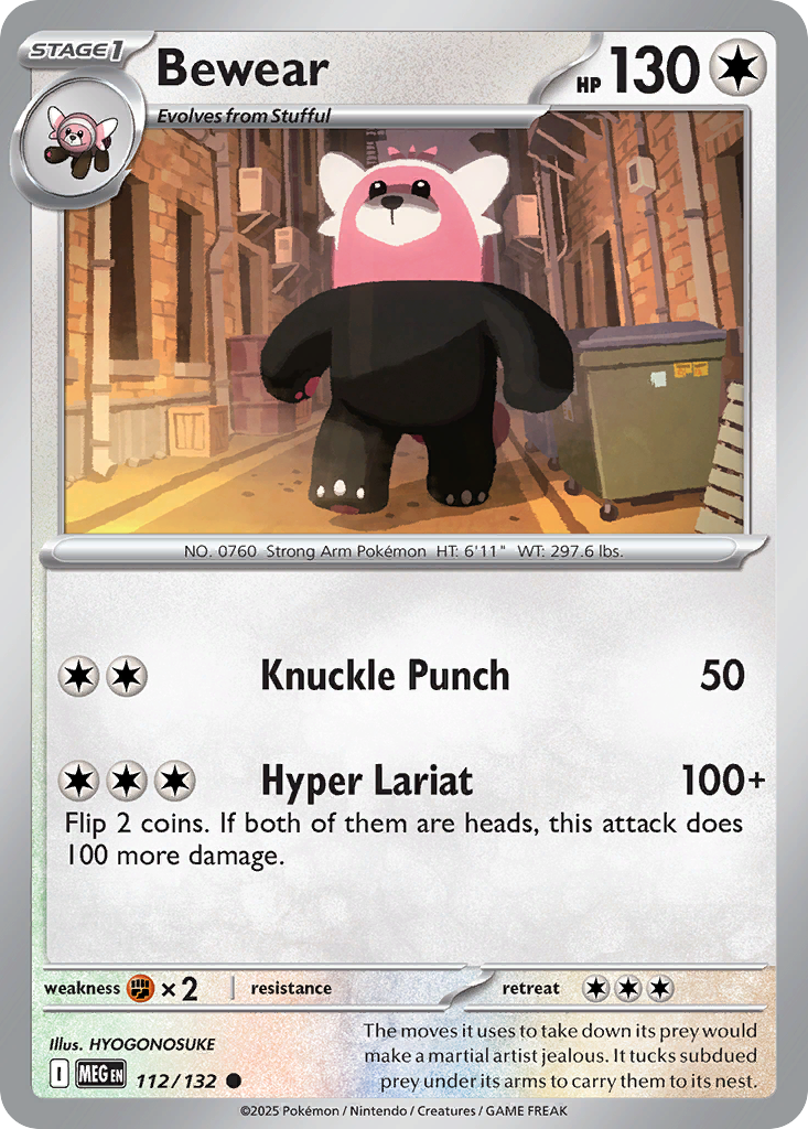112/132 - Bewear - Mega Evolution - Common