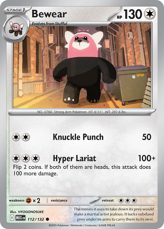 112/132 - Bewear - Mega Evolution - Common
