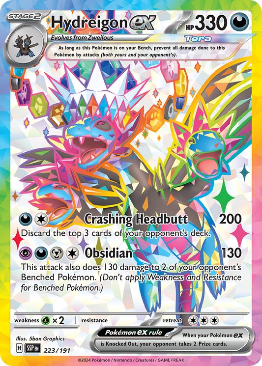 223/191 - Hydreigon ex HOLO - Surging Sparks - Ultra Rare
